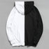 Men's Jacket Patchwork Slim Fit Hoodie Outwear Sweatshirt - menochic